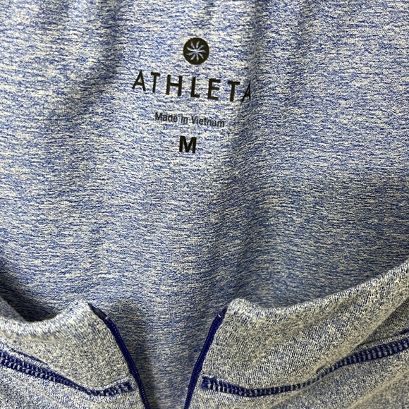 Athleta Quarter Zip Ruched Athletic Top Size Medium - Picture 3 of 4